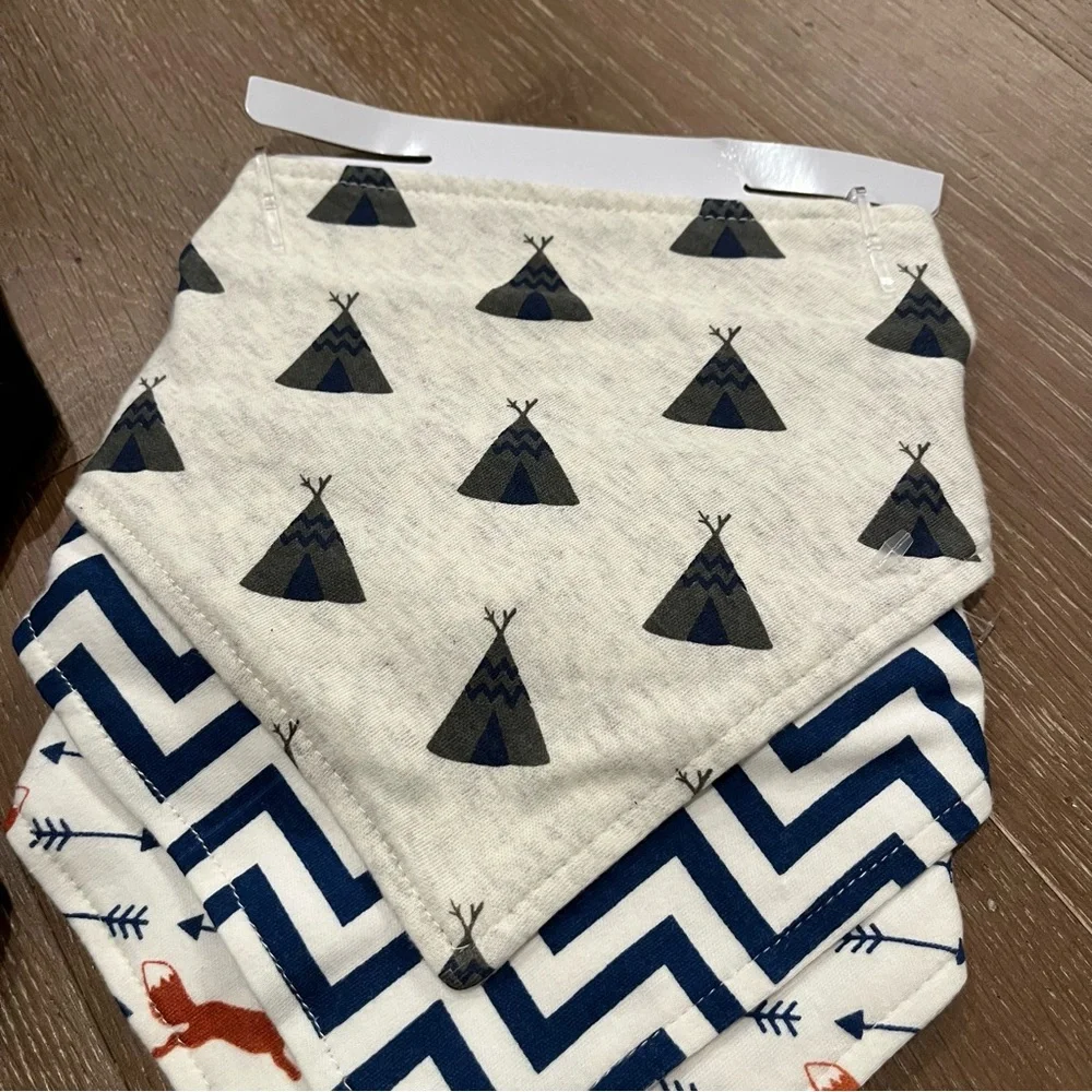 Nike Baby Bandana Bib Set of 5 Black Red Gray White